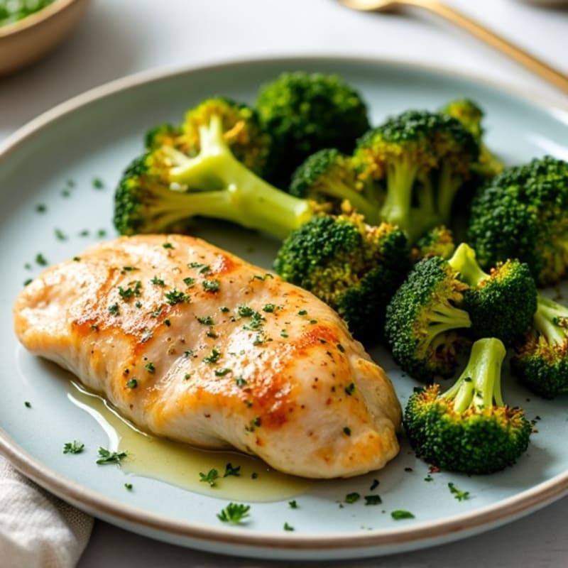 Sheet Pan Roasted Chicken and Broccoli
