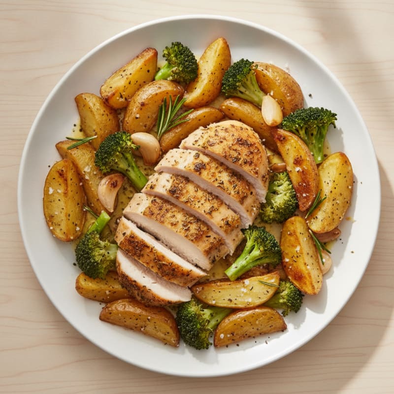 Garlic Herb Roasted Chicken and Potatoes