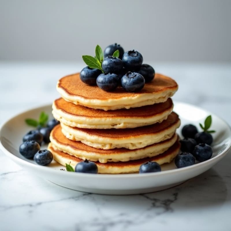 Fluffy Blueberry Protein Pancakes