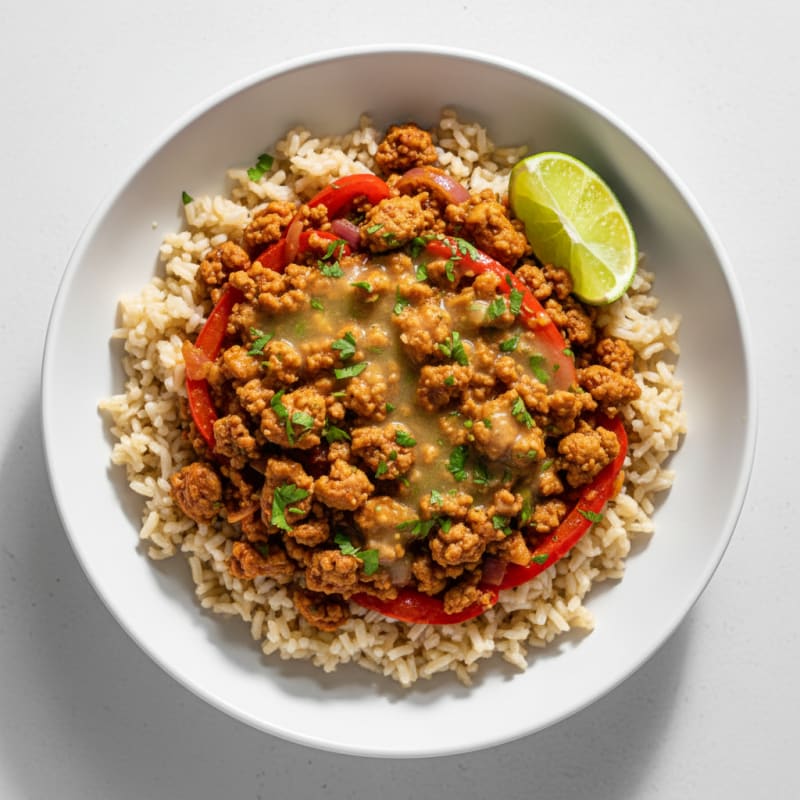 Zesty Ground Turkey & Rice Bowl