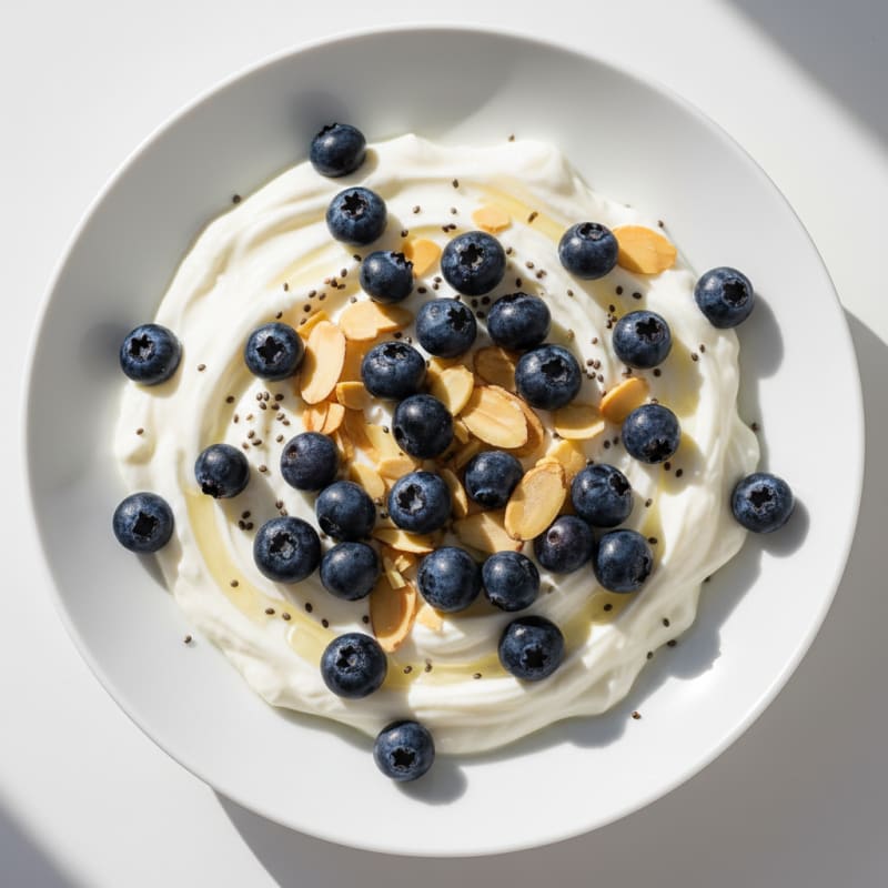 Greek Yogurt Protein Bowl with Berries and Almonds
