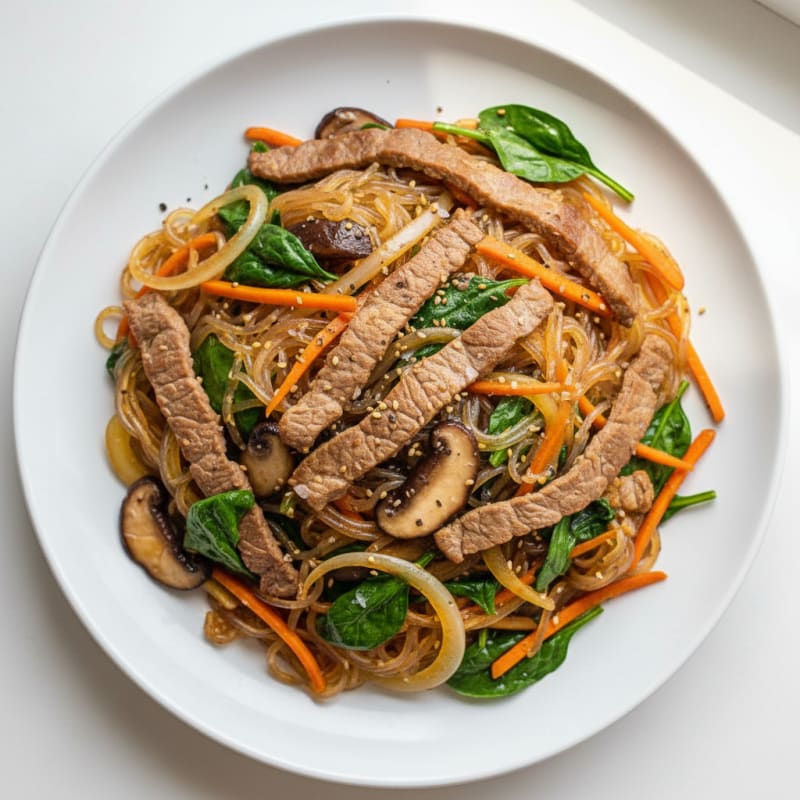 Korean Glass Noodle Stir-Fry (Japchae)
