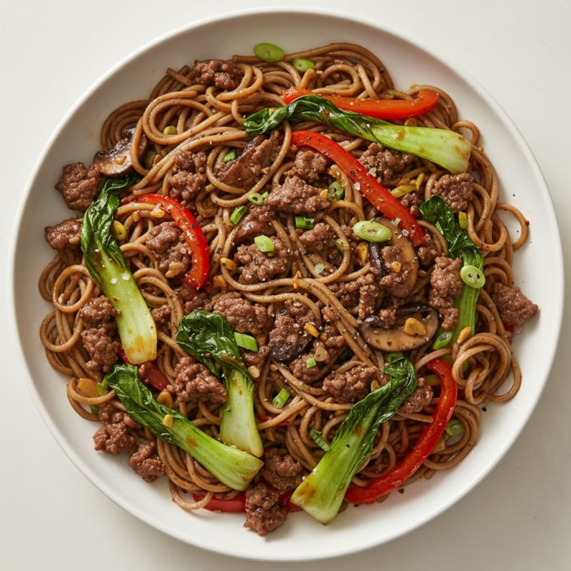 Savory Ground Beef and Noodle Skillet