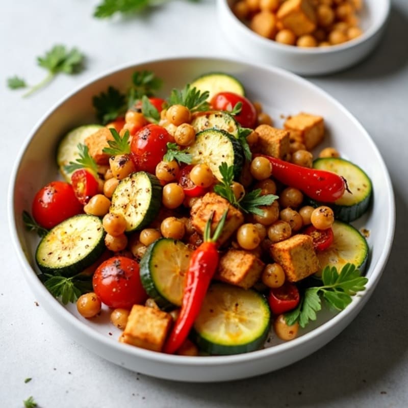 Sheet Pan Roasted Vegetables with Lemon Herb Dressing
