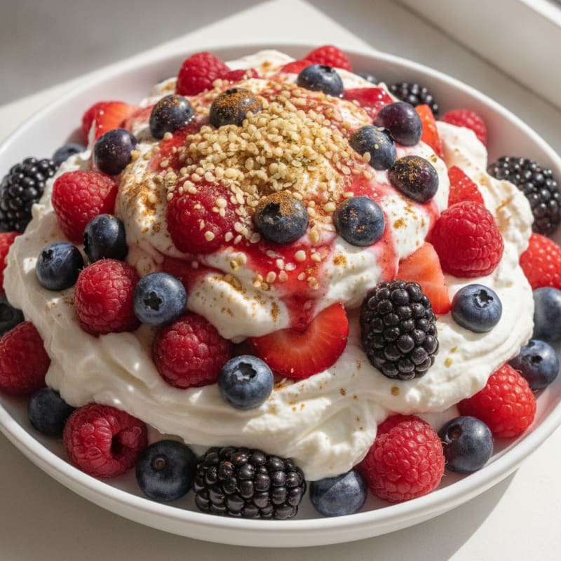 Creamy Greek Yogurt Protein Parfait with Mixed Berries