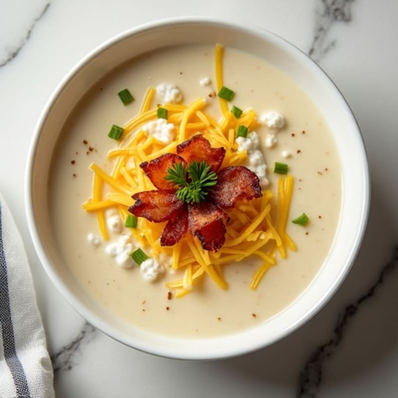 Healthy Creamy Loaded Baked Potato Soup
