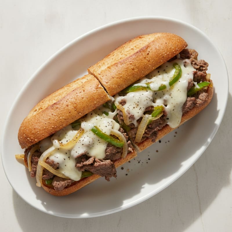 Classic Philly Cheesesteak Sandwich