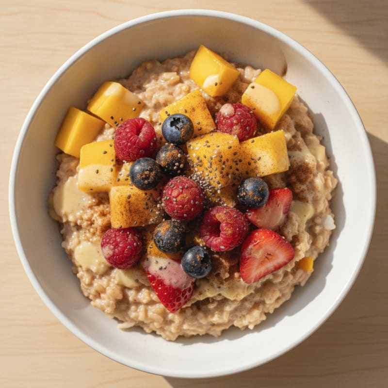 Mango Coconut Rice Bowl with Berries
