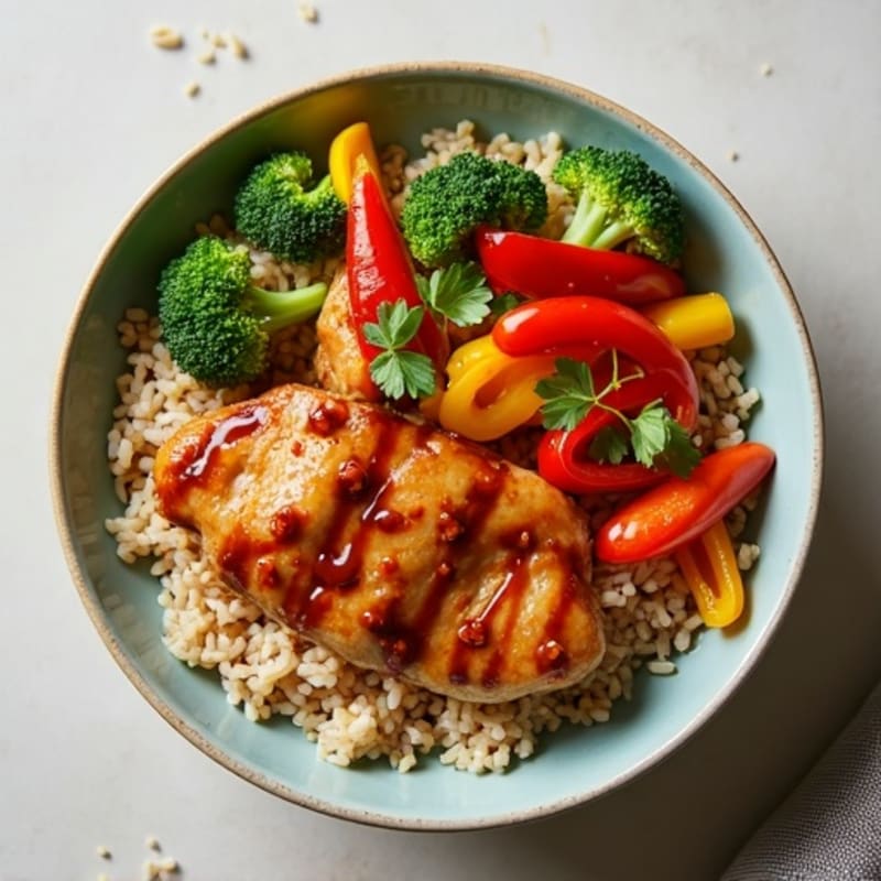 Sticky Ginger-Garlic Teriyaki Chicken Bowl