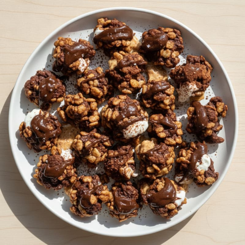 Chocolate Rice Cereal Clusters