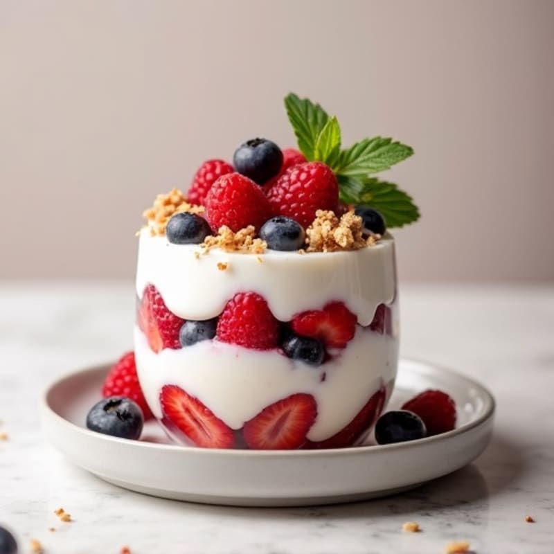 Creamy Greek Yogurt Protein Parfait with Berries