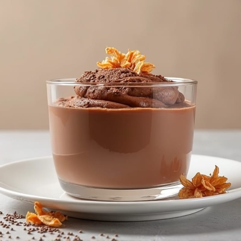 Silky Protein Chocolate Pudding with Toasted Coconut