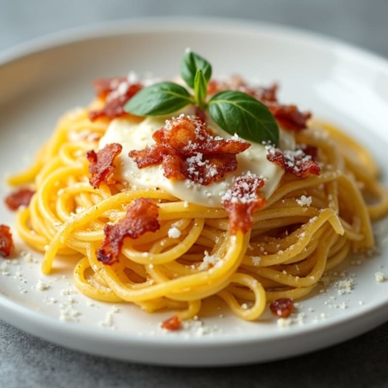 Creamy Turkey Bacon Spaghetti Squash Carbonara