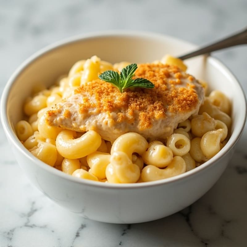 Creamy Baked Chicken and Cauliflower Mac