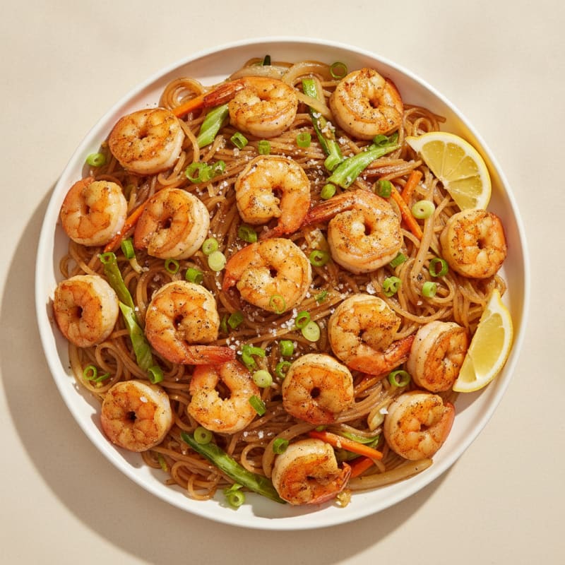 Garlic Shrimp Pancit Noodles