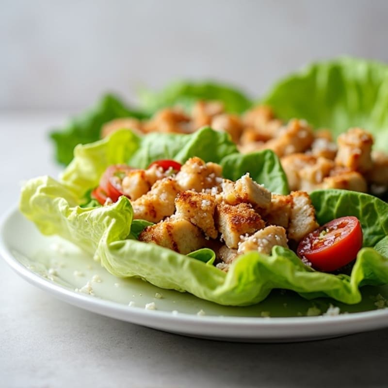 Grilled Chicken Caesar Lettuce Boats