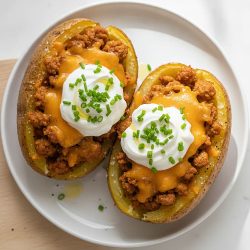Loaded Baked Potatoes with Chives