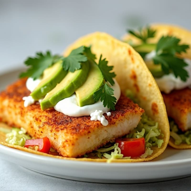 Crispy Baked Fish Tacos with Fresh Slaw