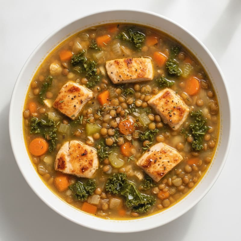 Hearty Lentil Soup with Garden Vegetables