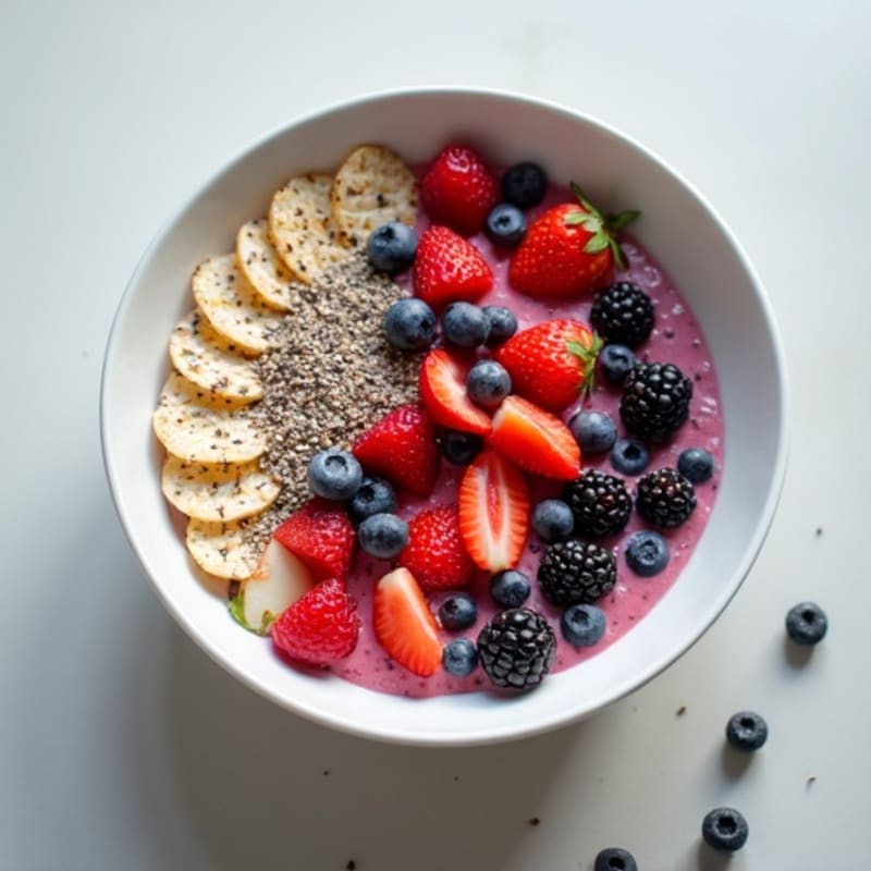 Creamy Overnight Oats with Fresh Berries and Chia