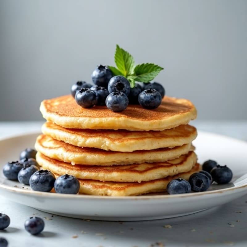 Fluffy High-Protein Blueberry Pancakes