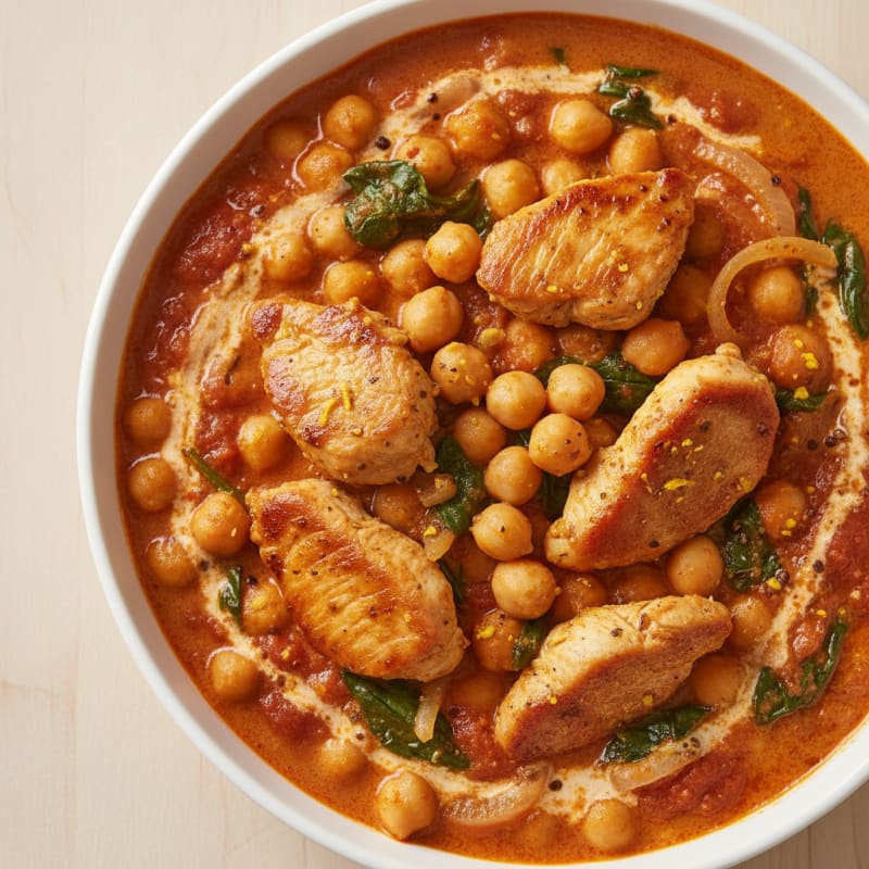 Creamy Spiced Chickpea and Tomato Curry