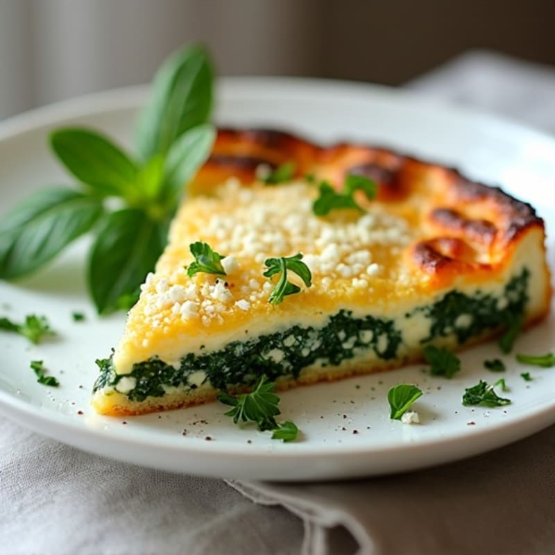 Fresh Herb-Spinach and Feta Crispy Bake
