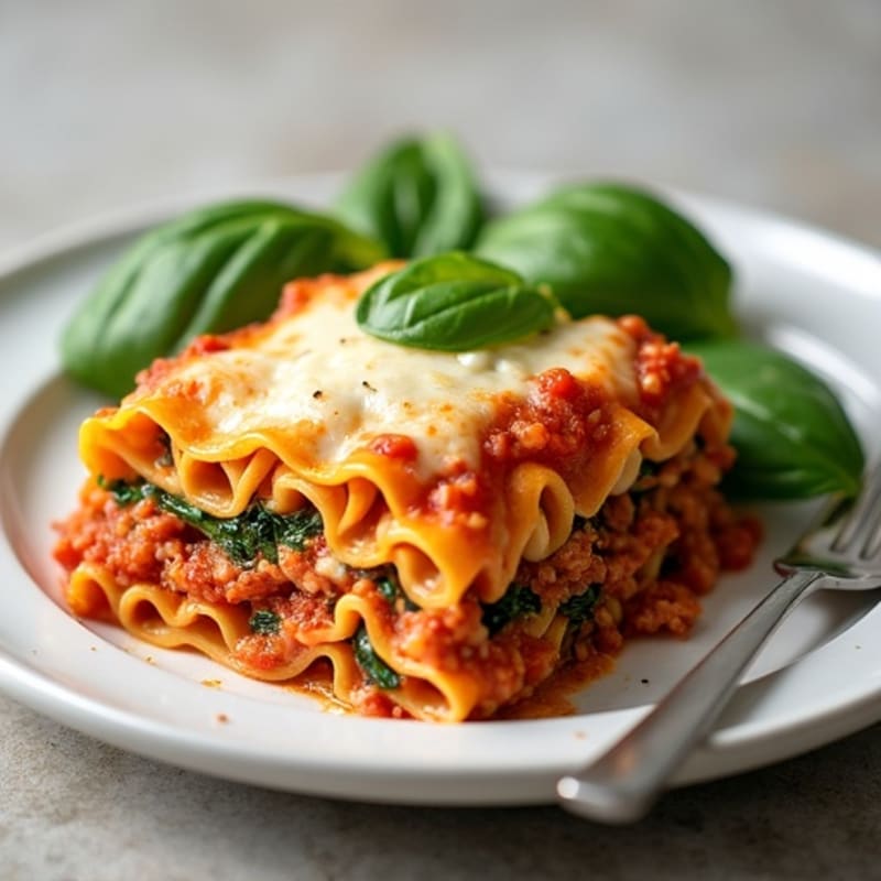 Lean Ground Turkey Lasagna Skillet with Creamy Ricotta and Spinach