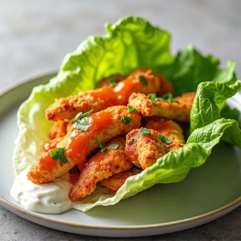 Crispy Buffalo Chicken Lettuce Wrap