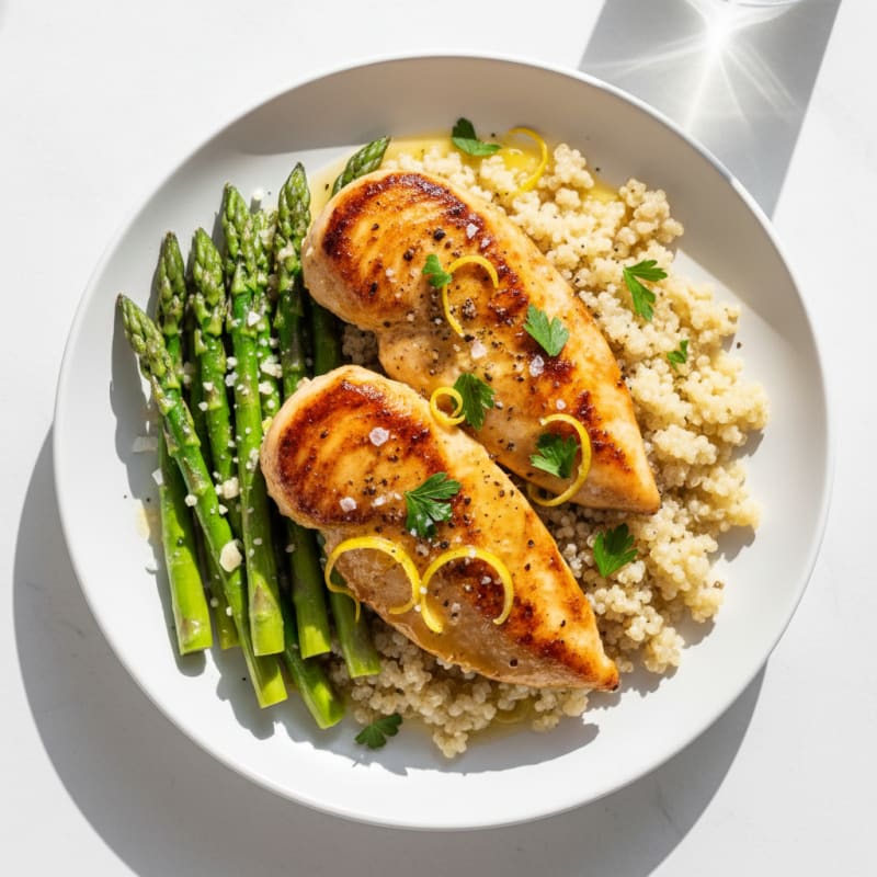 Quick Lemon Herb Chicken with Quinoa