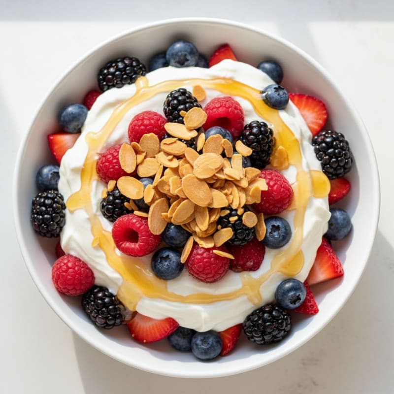 Creamy Greek Yogurt Protein Parfait with Mixed Berries