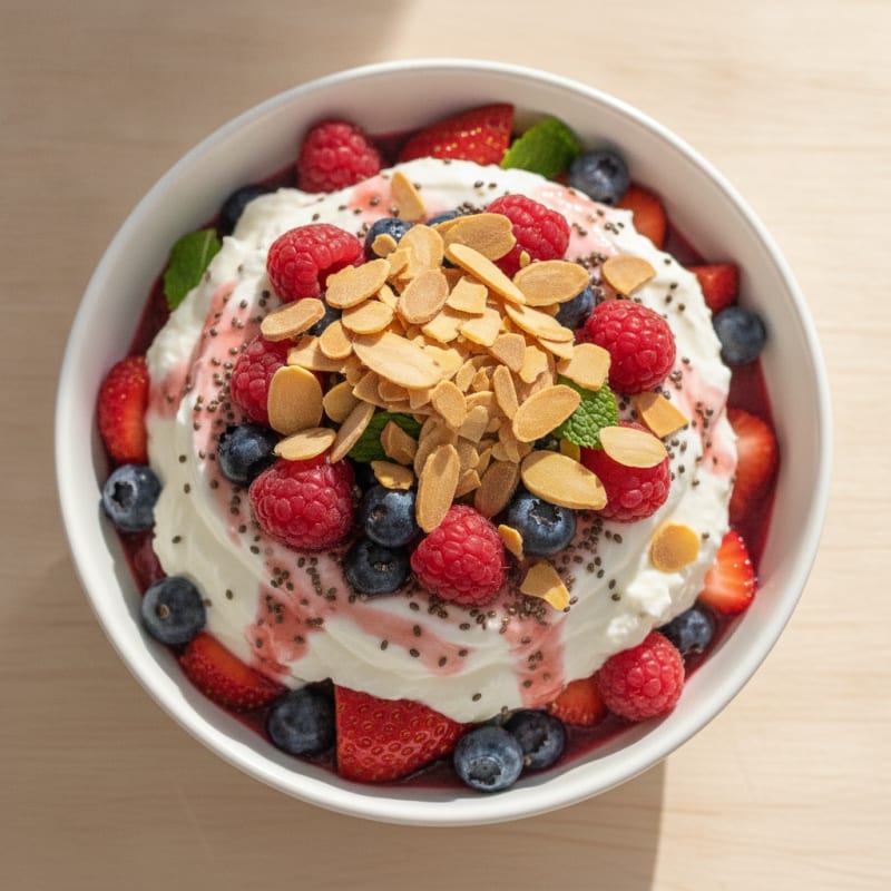 Creamy Greek Yogurt Protein Parfait with Berries