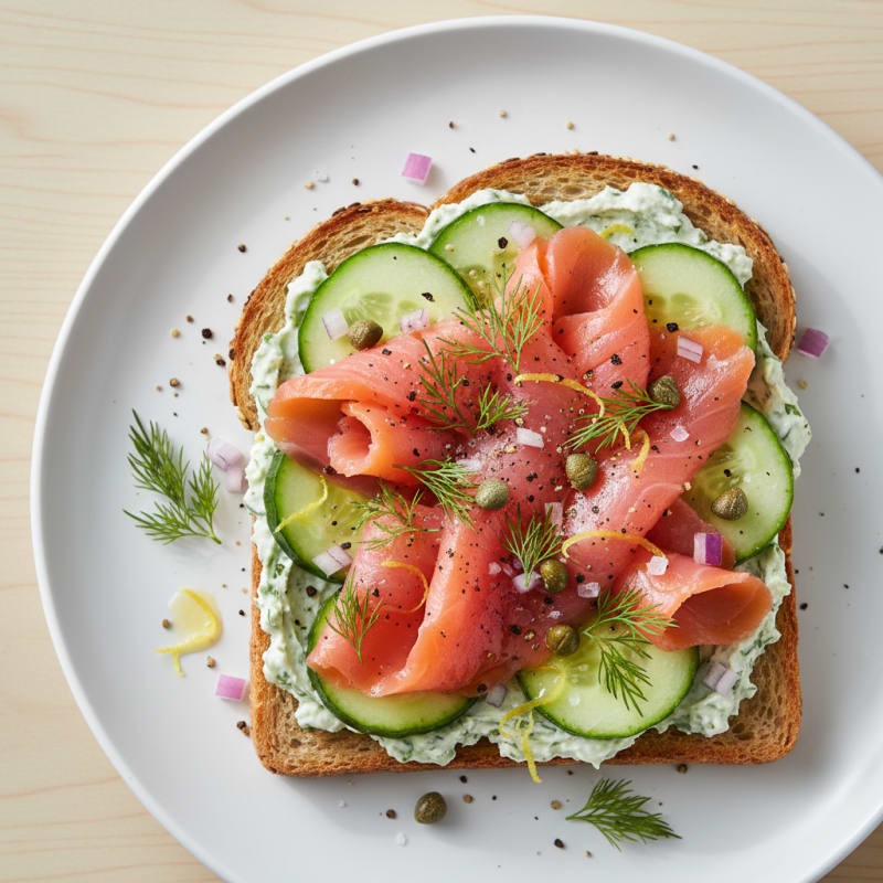 Smoked Salmon Dill Toast