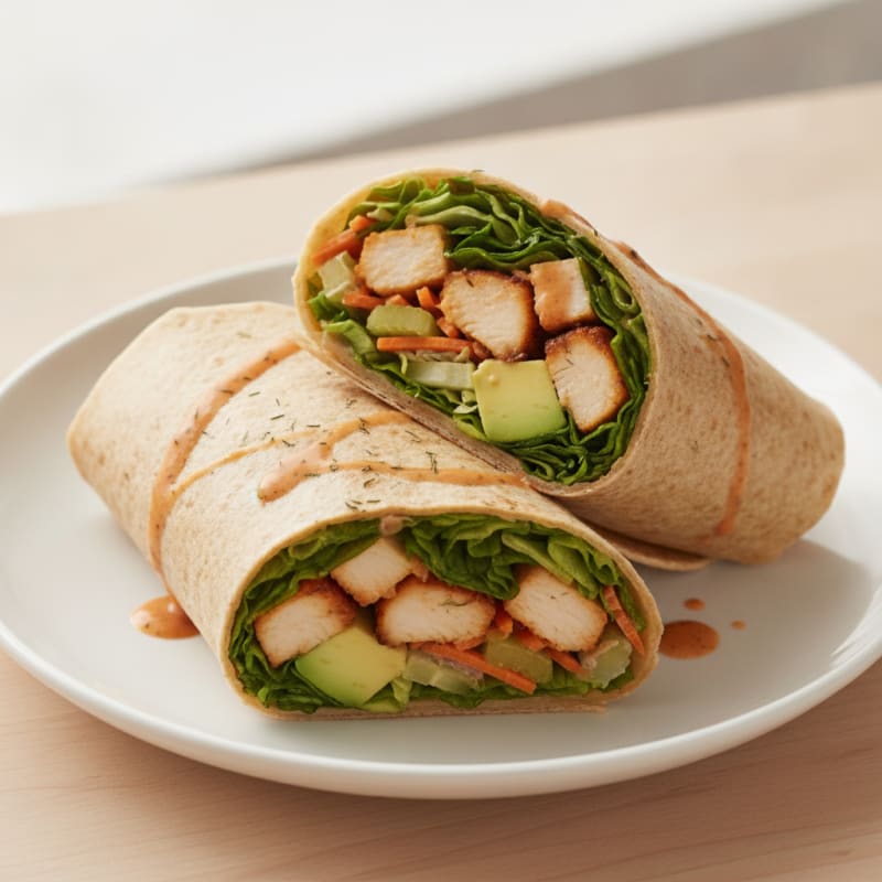 Buffalo Ranch Chicken Salad Wrap
