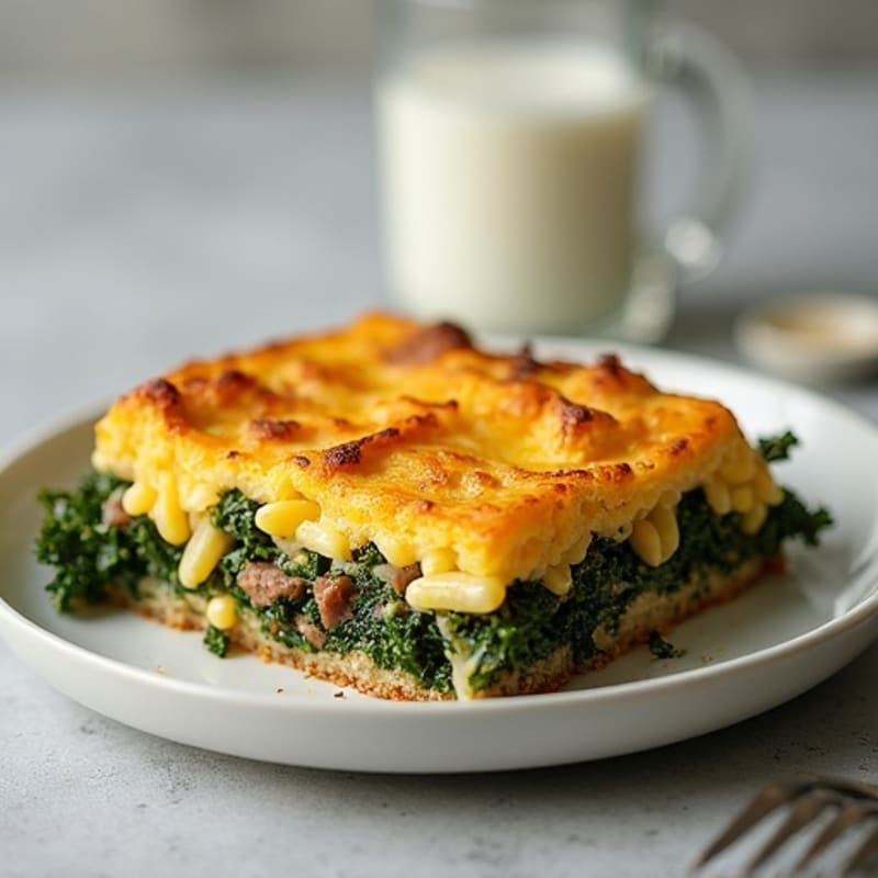 Savory Baked Sausage and Kale Strata