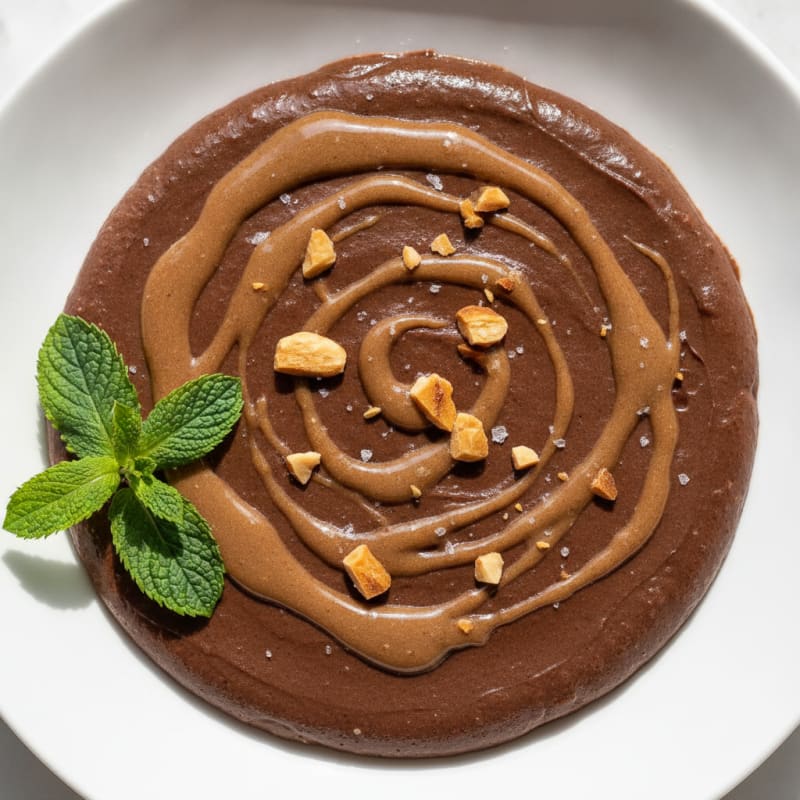 Silky Chocolate Protein Pudding with Almond Butter