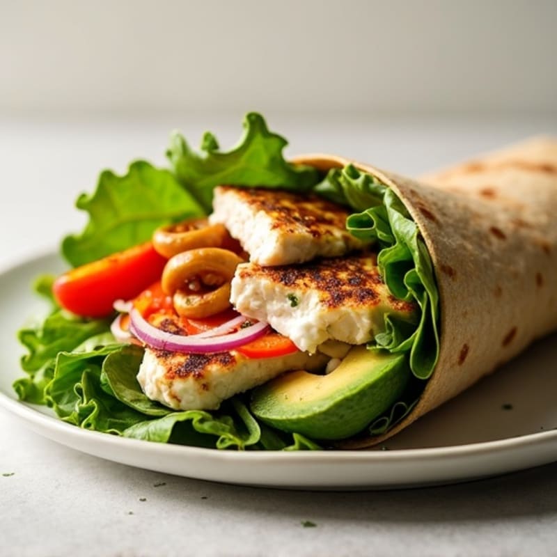 Herb-Grilled Chicken and Crispy Vegetable Wrap