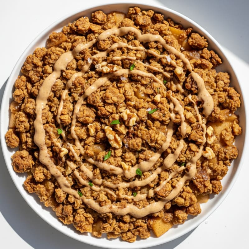 Baked Oat Bran Apple Crumble