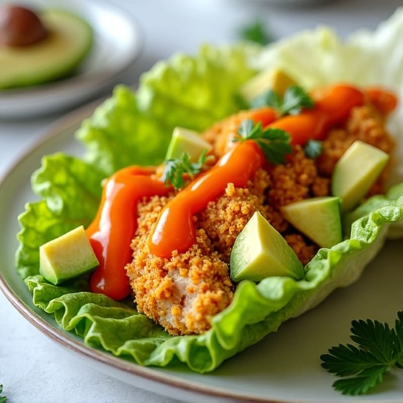 Crispy Buffalo Chicken Lettuce Wrap