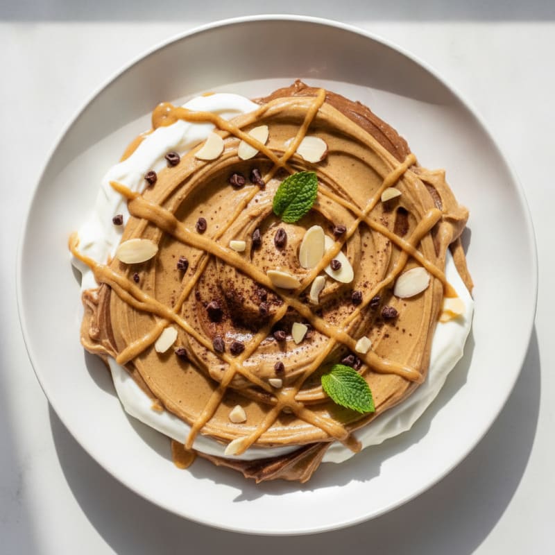 Silky Greek Yogurt Protein Pudding with Almond Butter