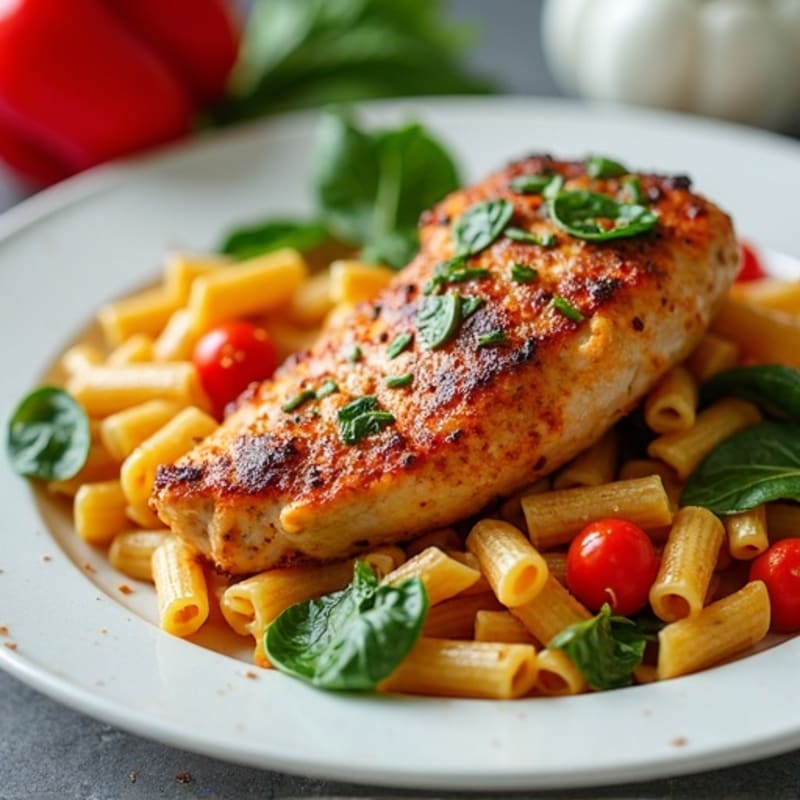 Spicy Cajun Chicken with Creamy Whole Wheat Pasta