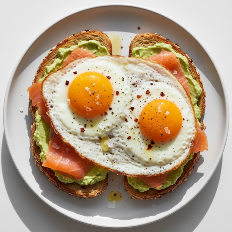 Creamy Avocado Toast with Golden Fried Egg