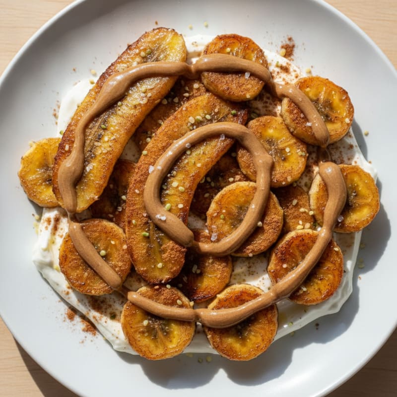 Roasted Almond Butter Banana Bites