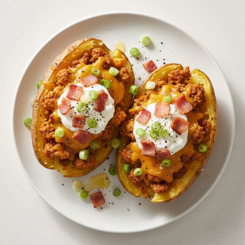 Loaded Bacon Cheddar Baked Potatoes