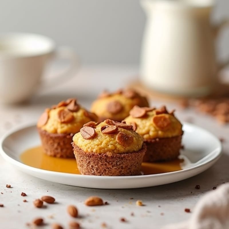 Protein-Packed Almond-Coffee Mini Cakes