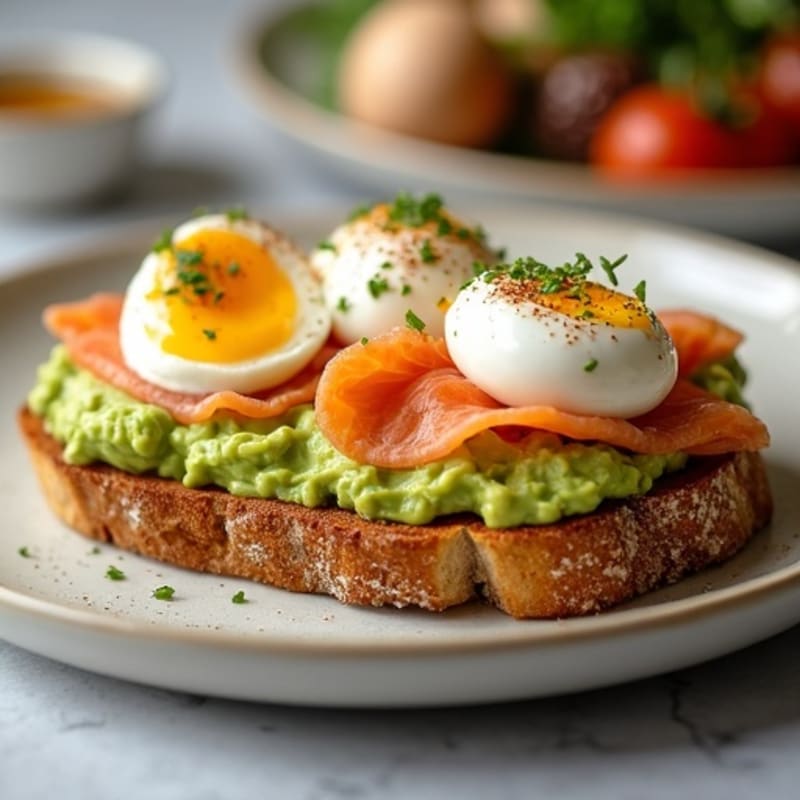 Crispy Sourdough with Creamy Avocado and Poached Eggs