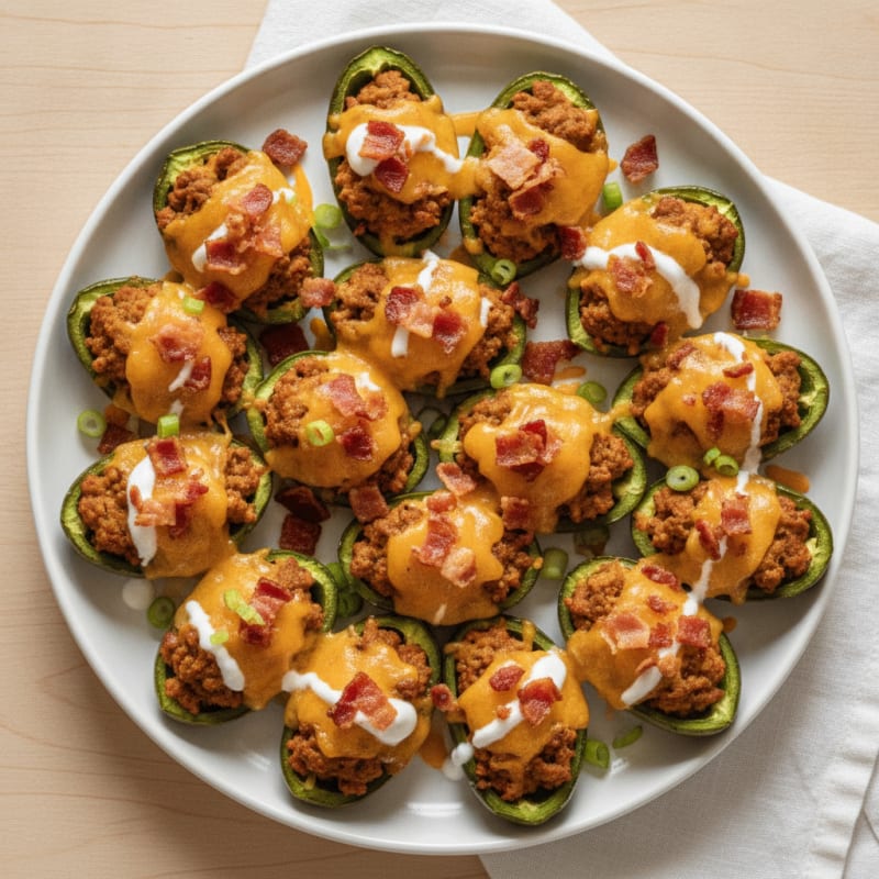 Baked Jalapeño Poppers with Bacon