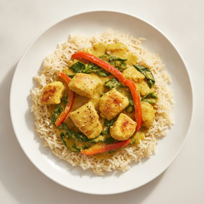 Coconut Chicken Curry with Basmati Rice