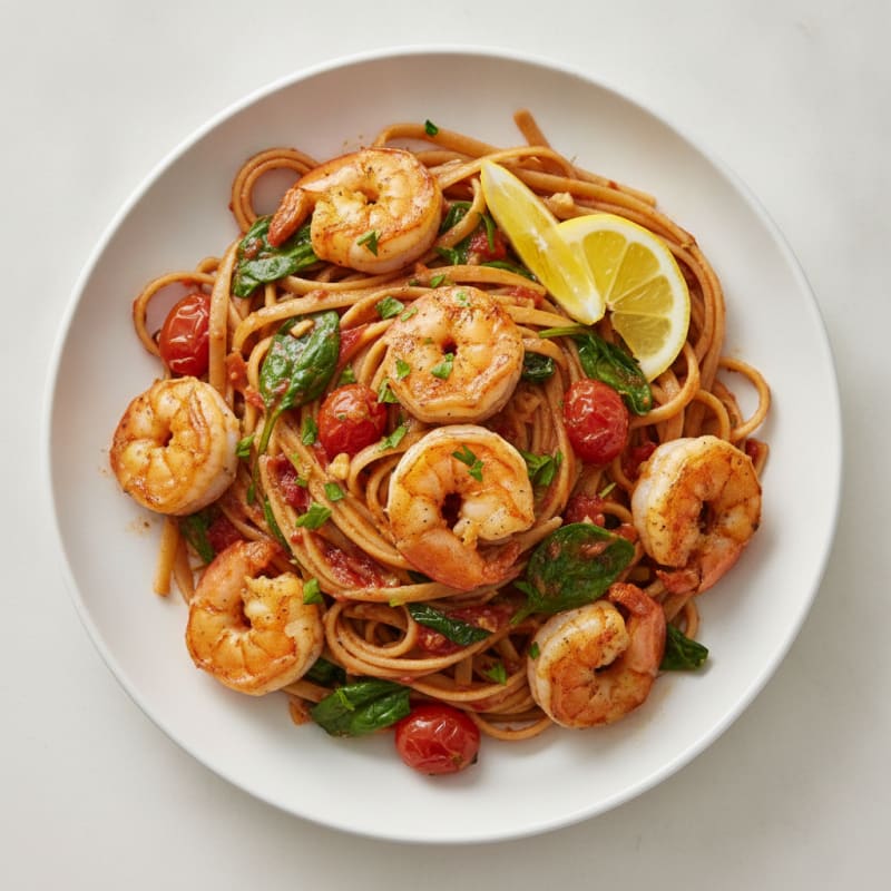 Spicy Calabrian Chili Shrimp Linguine