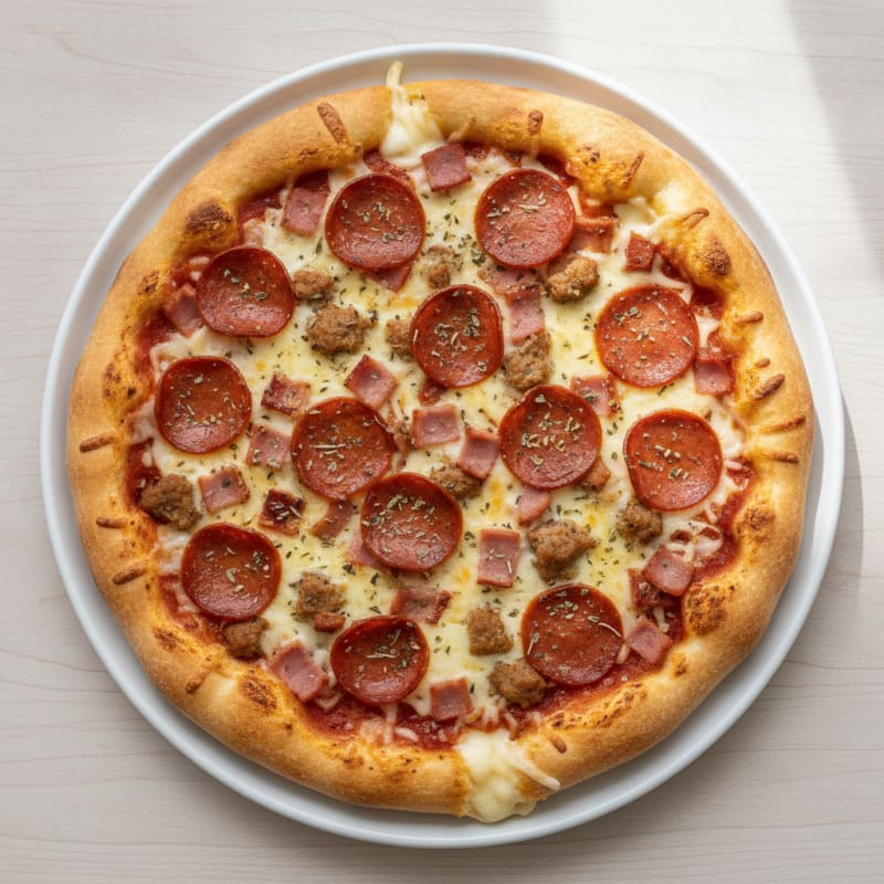 Hearty Stuffed Crust Meat Lovers Pizza